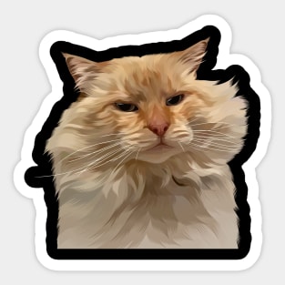 Long hair cat Sticker